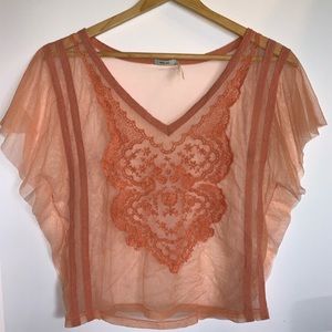 Urban Outfitters Kimchi Blue embellished sheer top